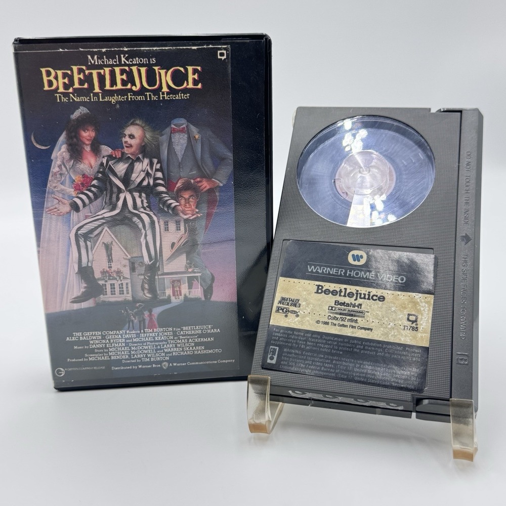 Beetlejuice 1988 Betamax NOT VHS Michael Keaton Warner 1st Home Run Edition Rare